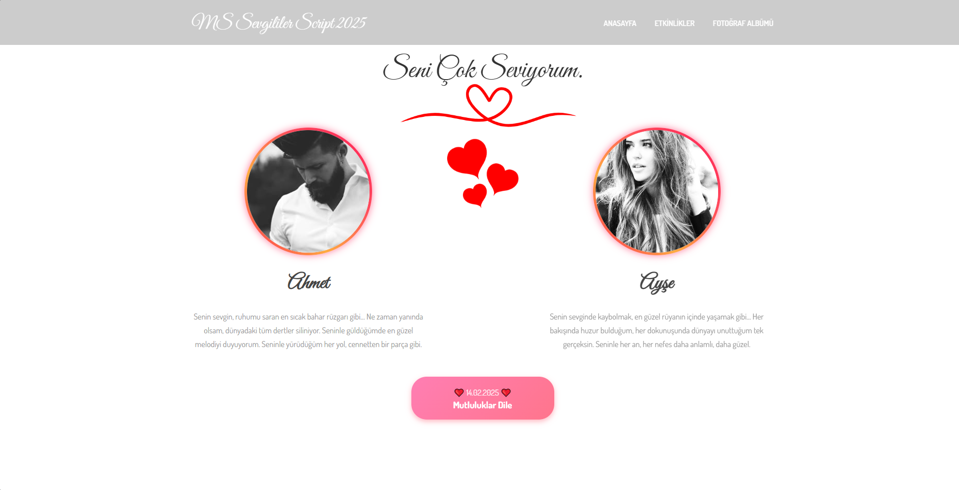 MS 14 Şubat Sevgililer Scripti